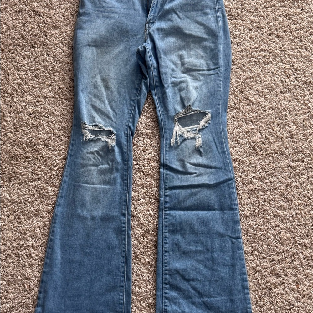 Levi's Distressed Flare Jeans in Blue